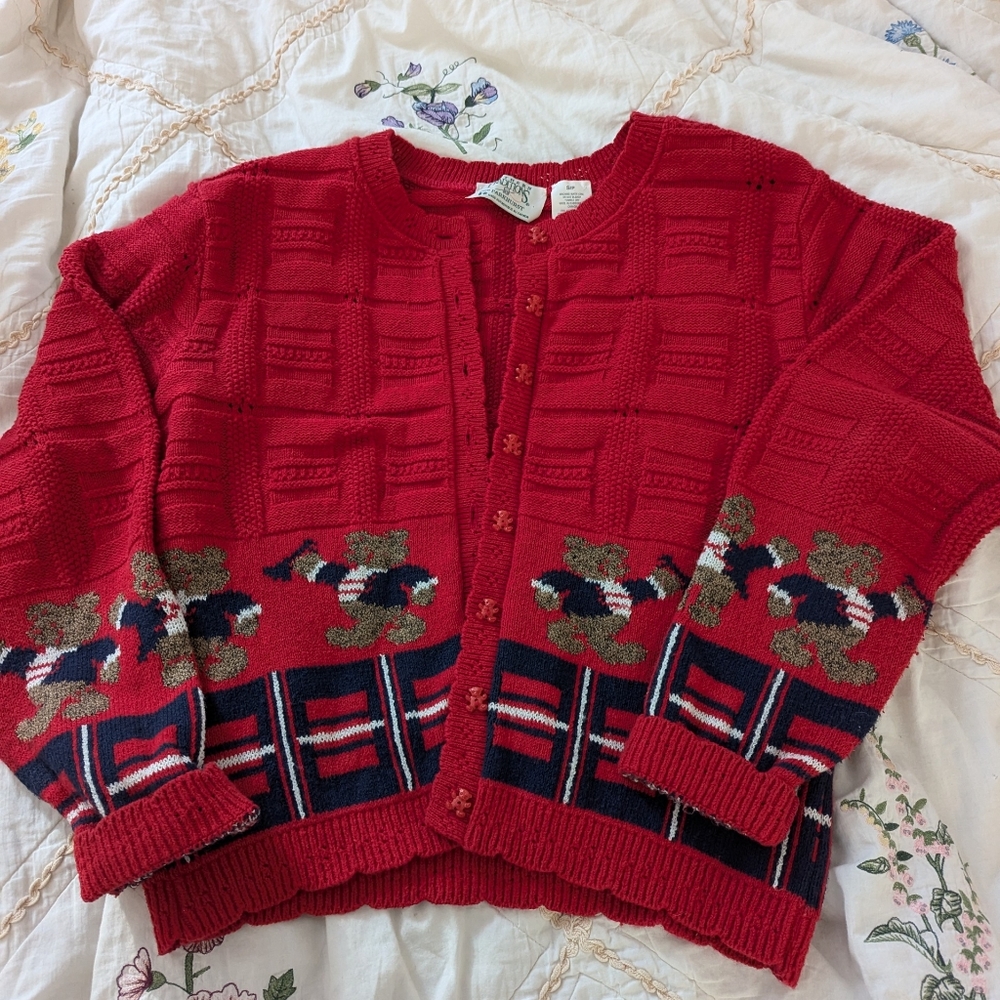 Vintage bear cardigan